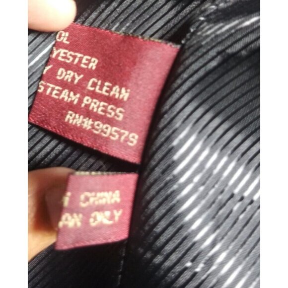 Cianni Cellini Mens 40R Blazer Sport Coat Jacket Super Gab 110's 100% Wool Black - Picture 10 of 15